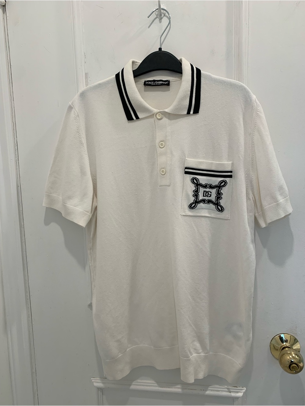 Dolce & Gabbana knit short sleeve polo. Size M